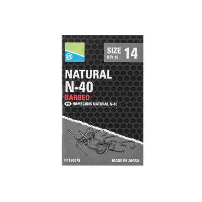 Hameçons Natural N-40 - Barbed | Au Poisson d'étain
