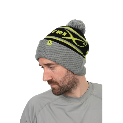 Bonnet Thinsulate Bobble Hat - Black Lime Grey | Au Poisson d'étain