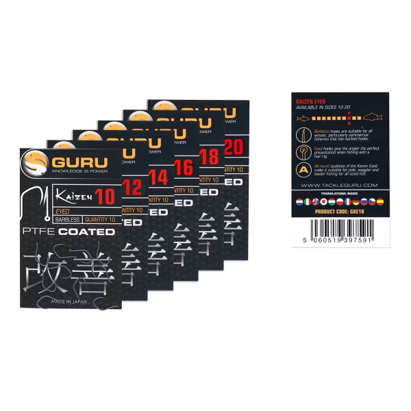 Hameçons Kaizen Eyed - Barbless