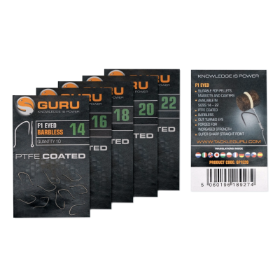 Hameçons F1 Eyed - Barbless | Au Poisson d'étain