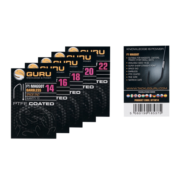 Hameçons F1 Maggot Spade End - Barbless